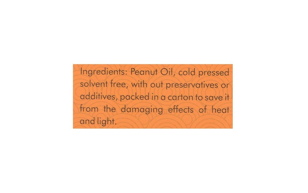 6th Element Cold Pressed Peanut Oil (Unrefined)   Plastic Bottle  500 millilitre